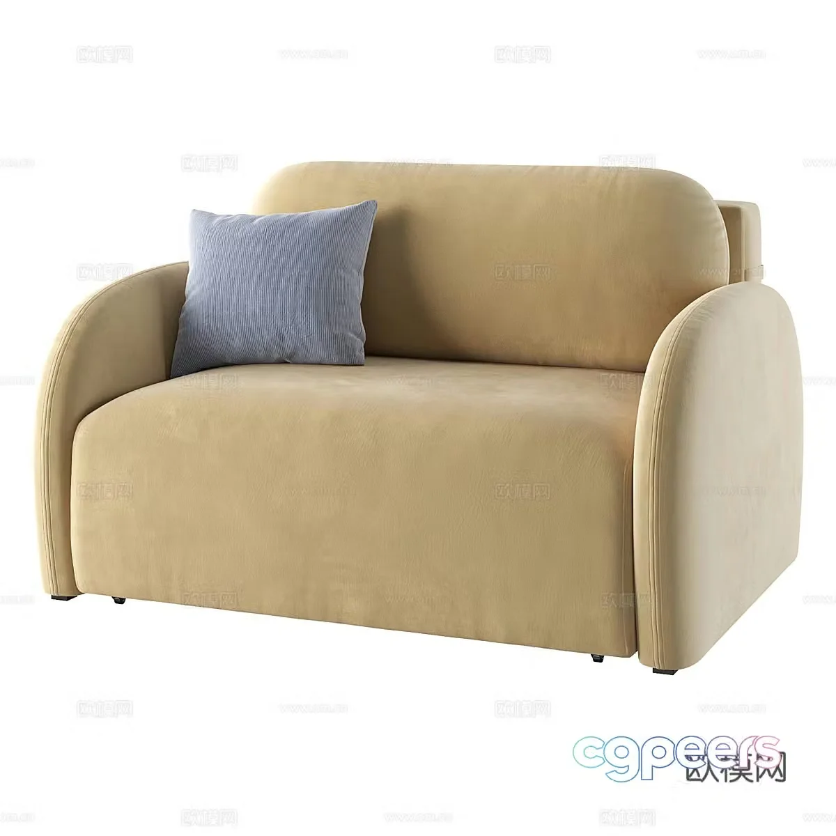Sofa coffee table combination 3D model