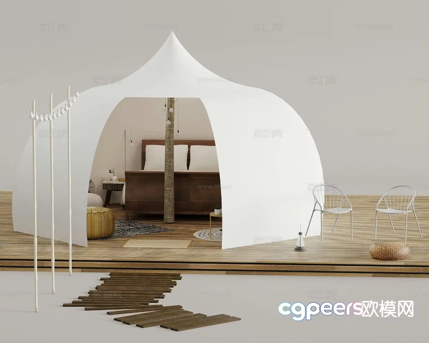 Outdoor tent camping tent 3d model