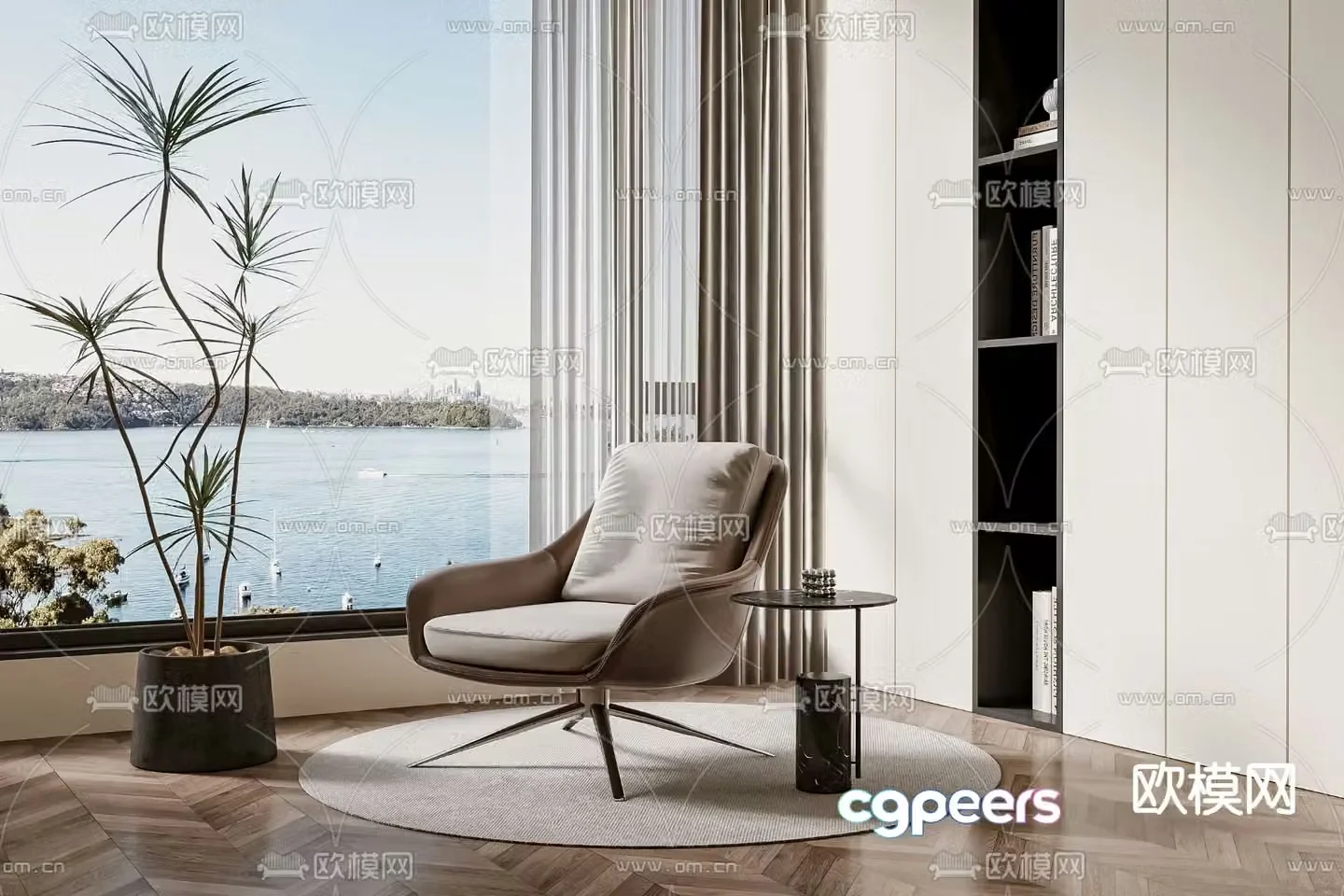 Modern lounge chair 3d model