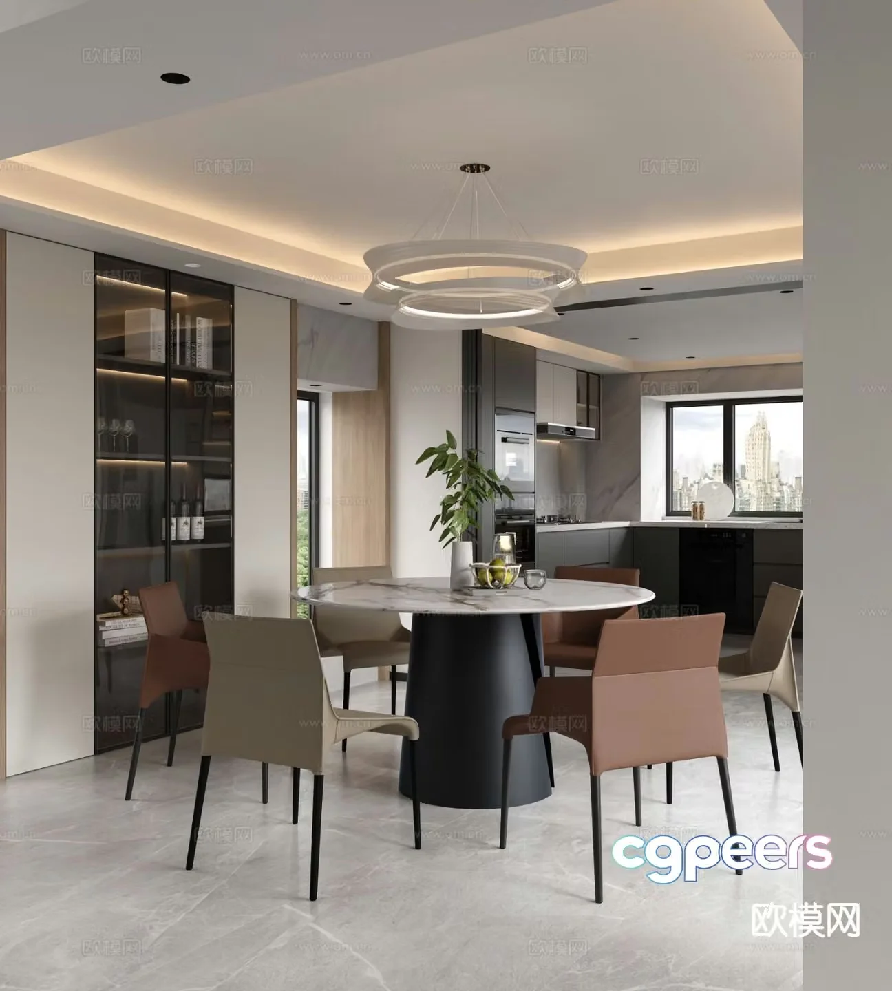 Italian restaurant 3d model