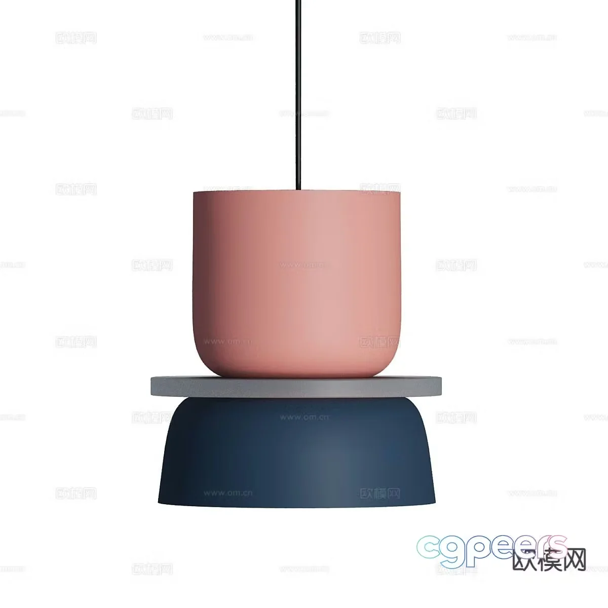 Bedside small chandelier 3d model