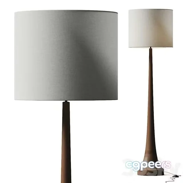 3ds Max Free – Rose and Gray Mango Wood Floor Lamp