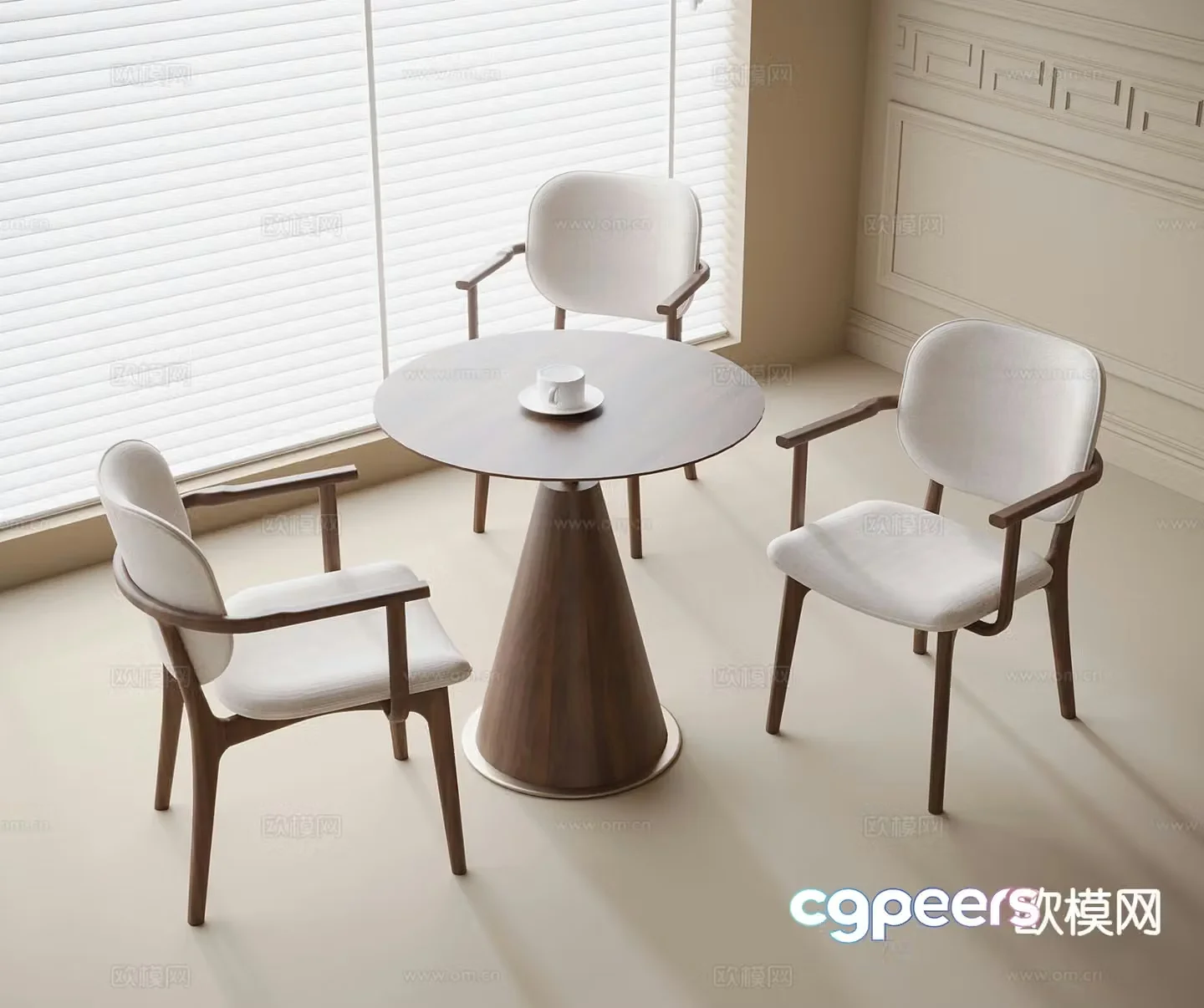 Modern coffee tables and chairs negotiation tables and chairs leisure tables and chairs 3D model