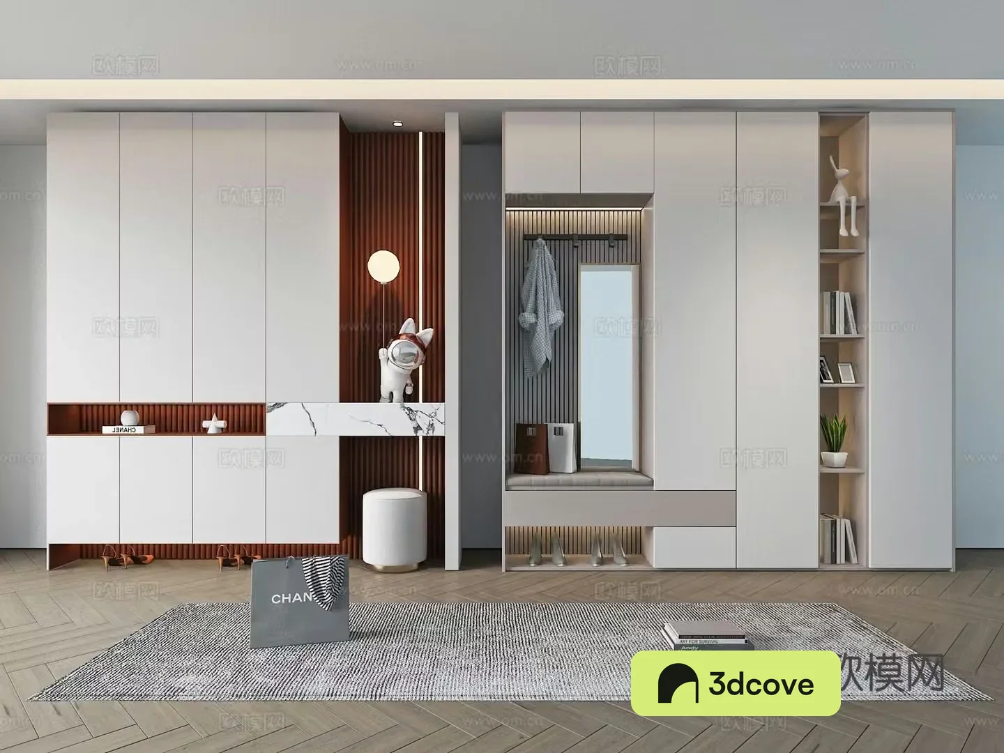 Modern partition shoe cabinet entrance shoe cabinet