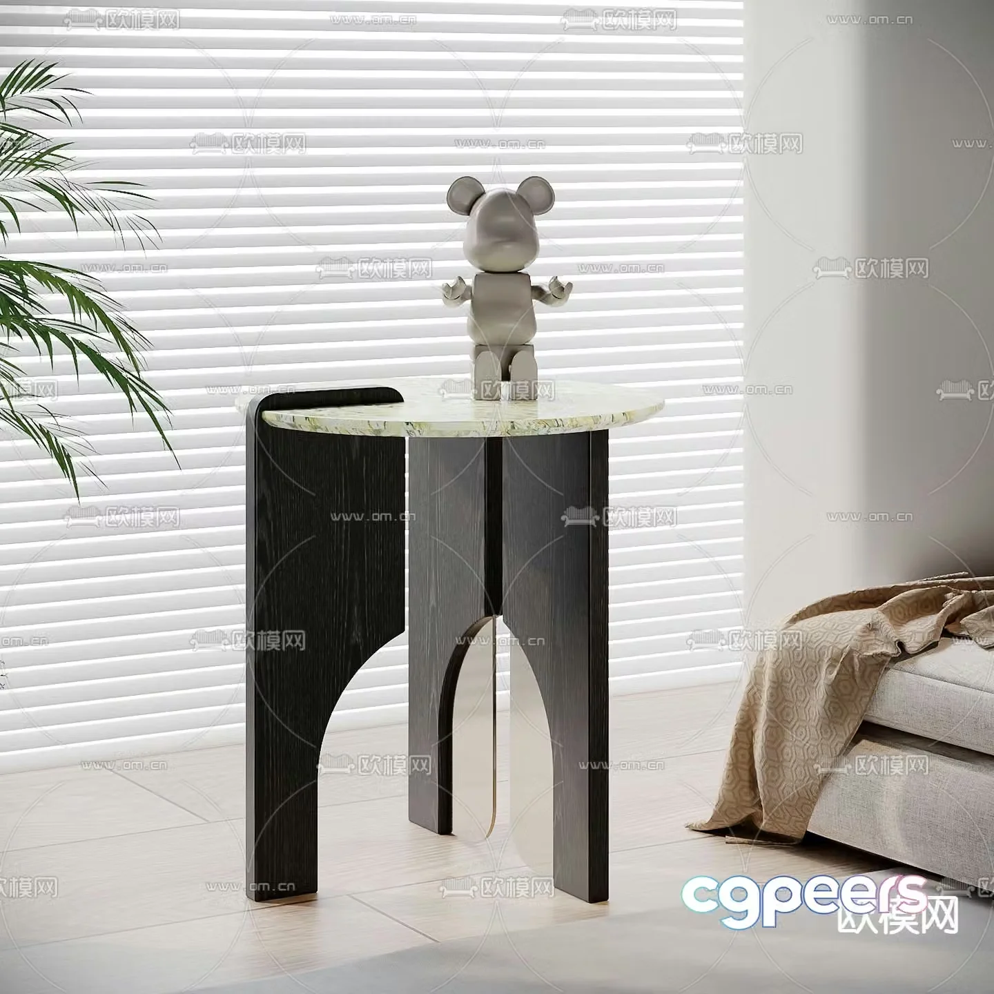 Side table corner table round table table table 3D model