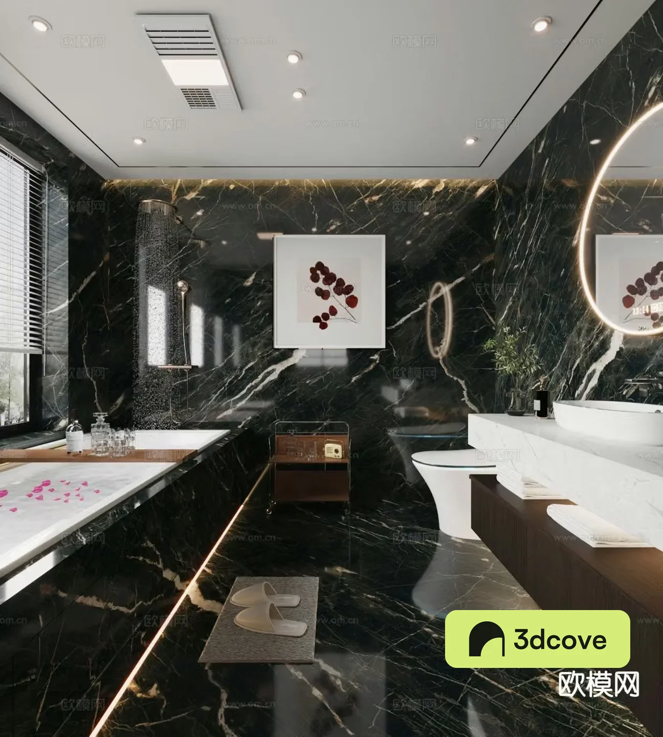 Modern bathroom toilet