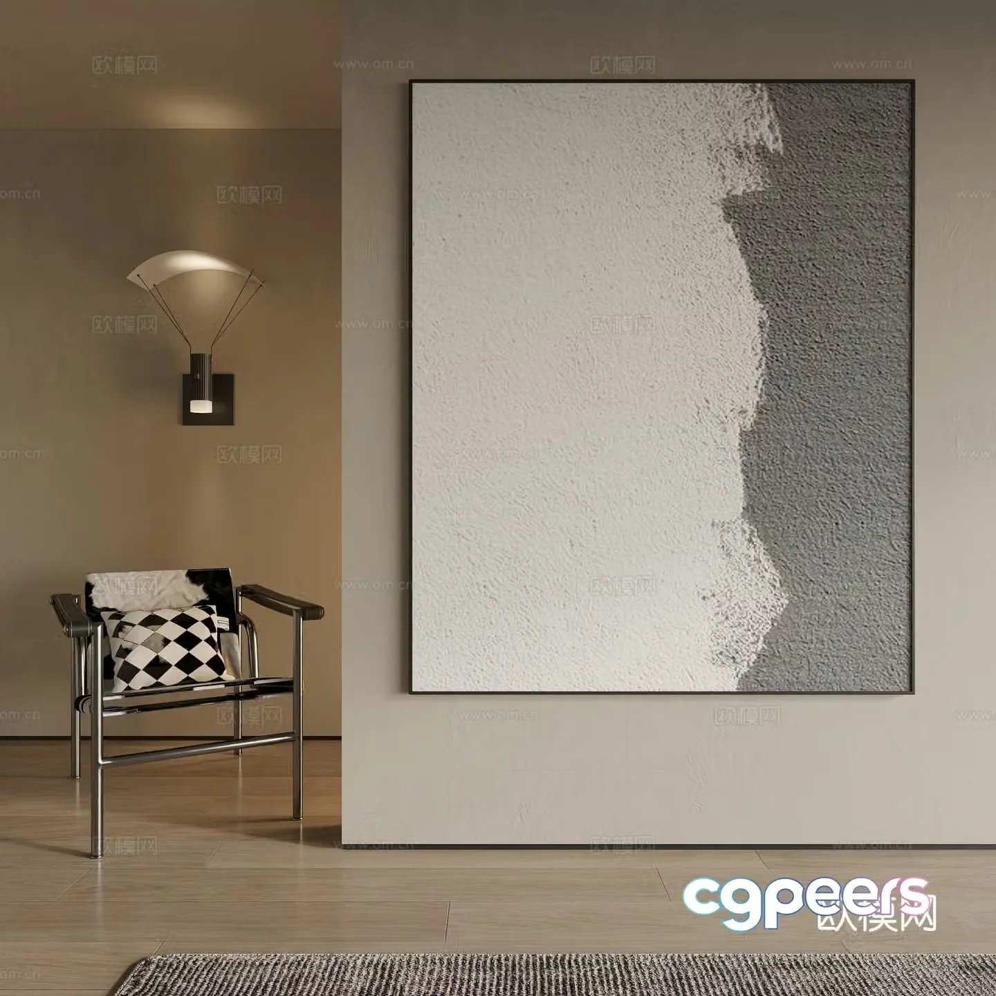 Modern decorative painting 3d model