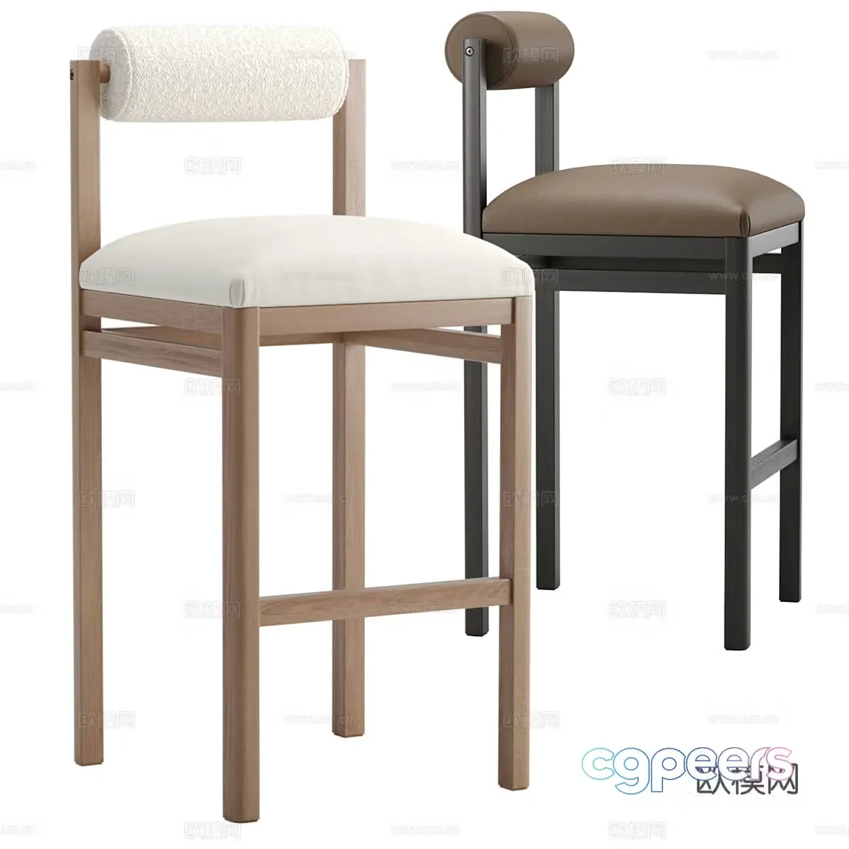 New Chinese style bar chair 3D model