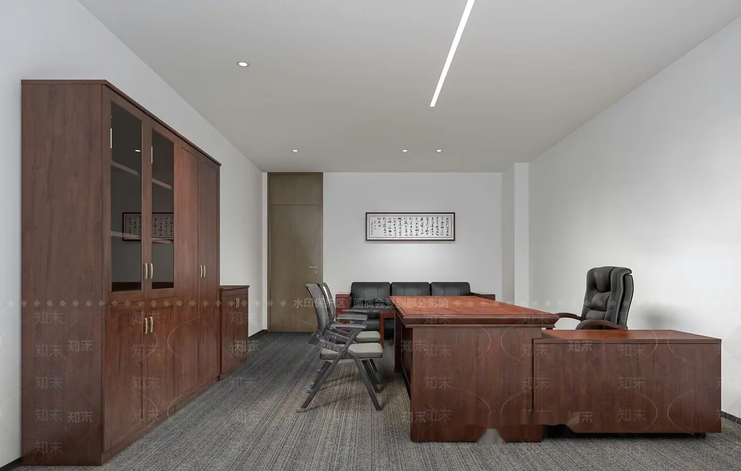 Modern Office Space 3D Model – 4946 – VRAY Render