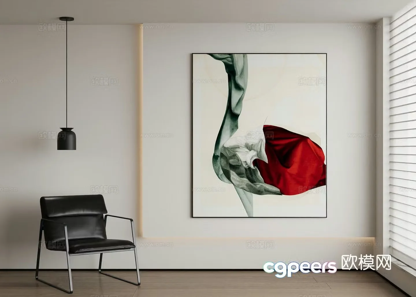 Modern decorative painting 3d model