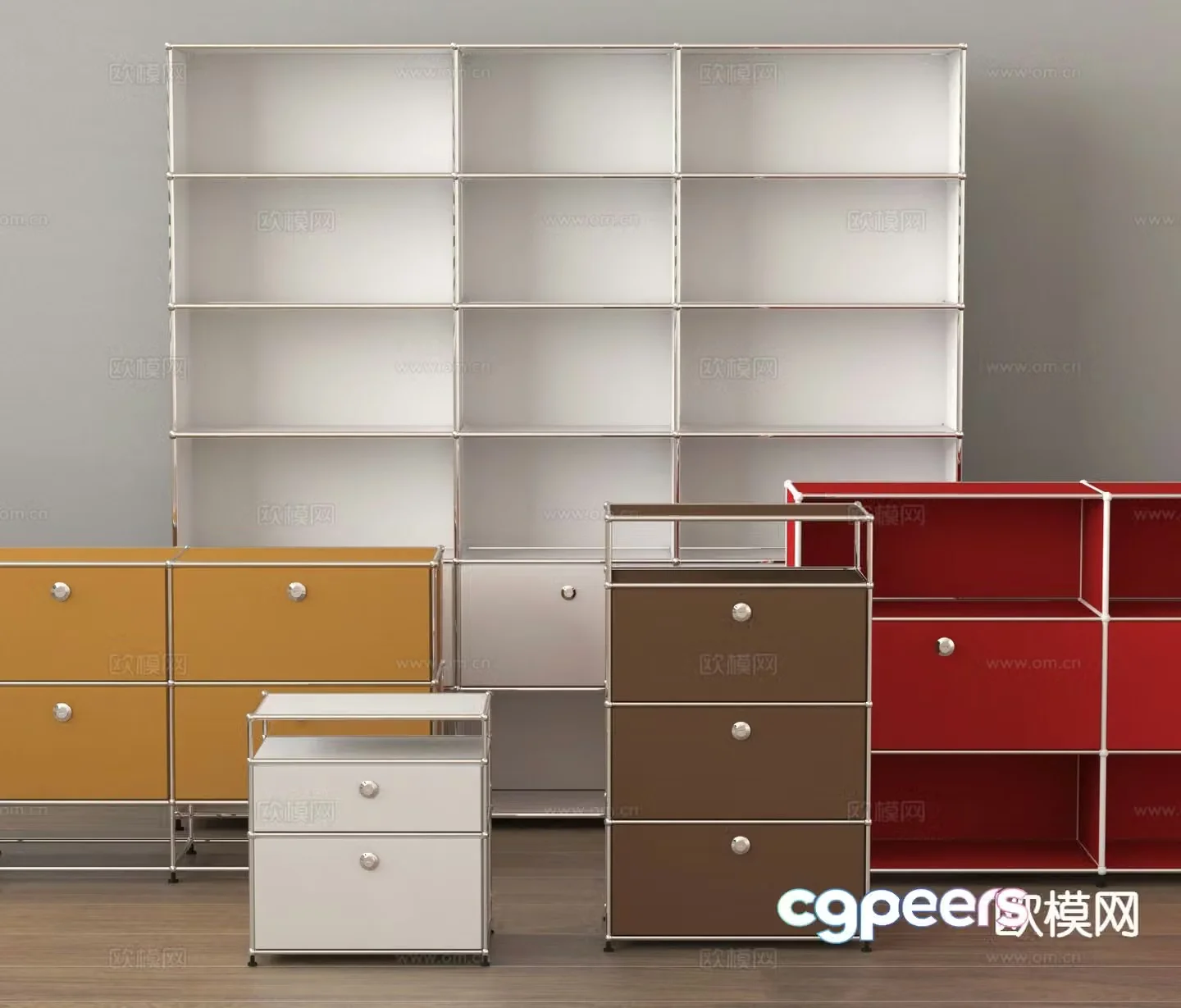Modern chest of drawers side cabinet 3d model