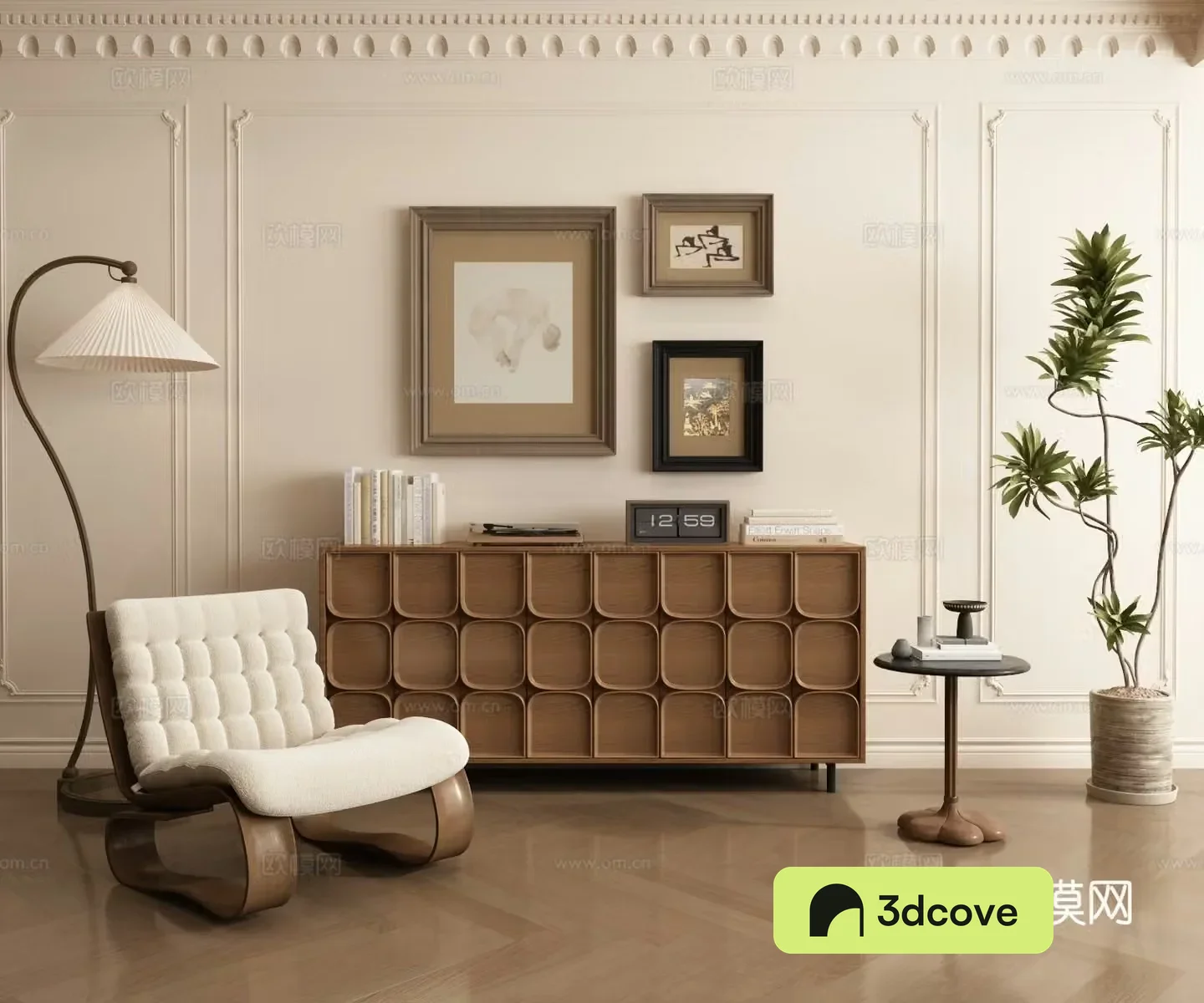 Middle-aged sideboard 3D model