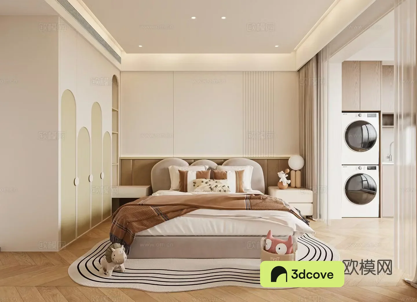 Modern minimalist children’s room bedroom