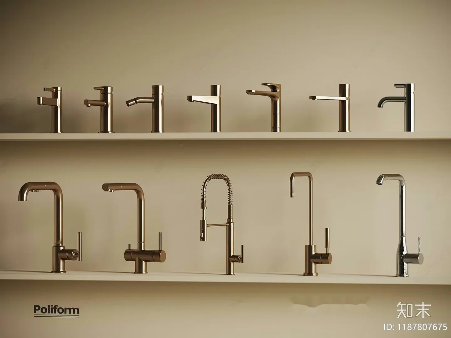 Modern Kitchen Faucets 3D Model – 8310 – VRAY Render