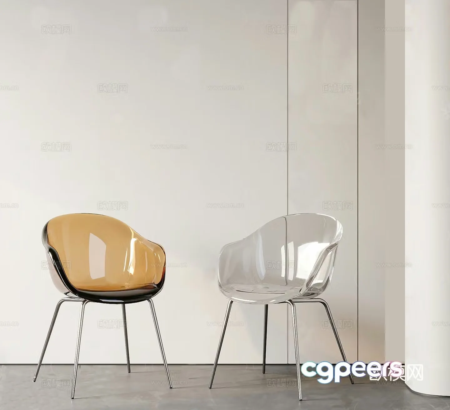 Modern dining chair 3d model