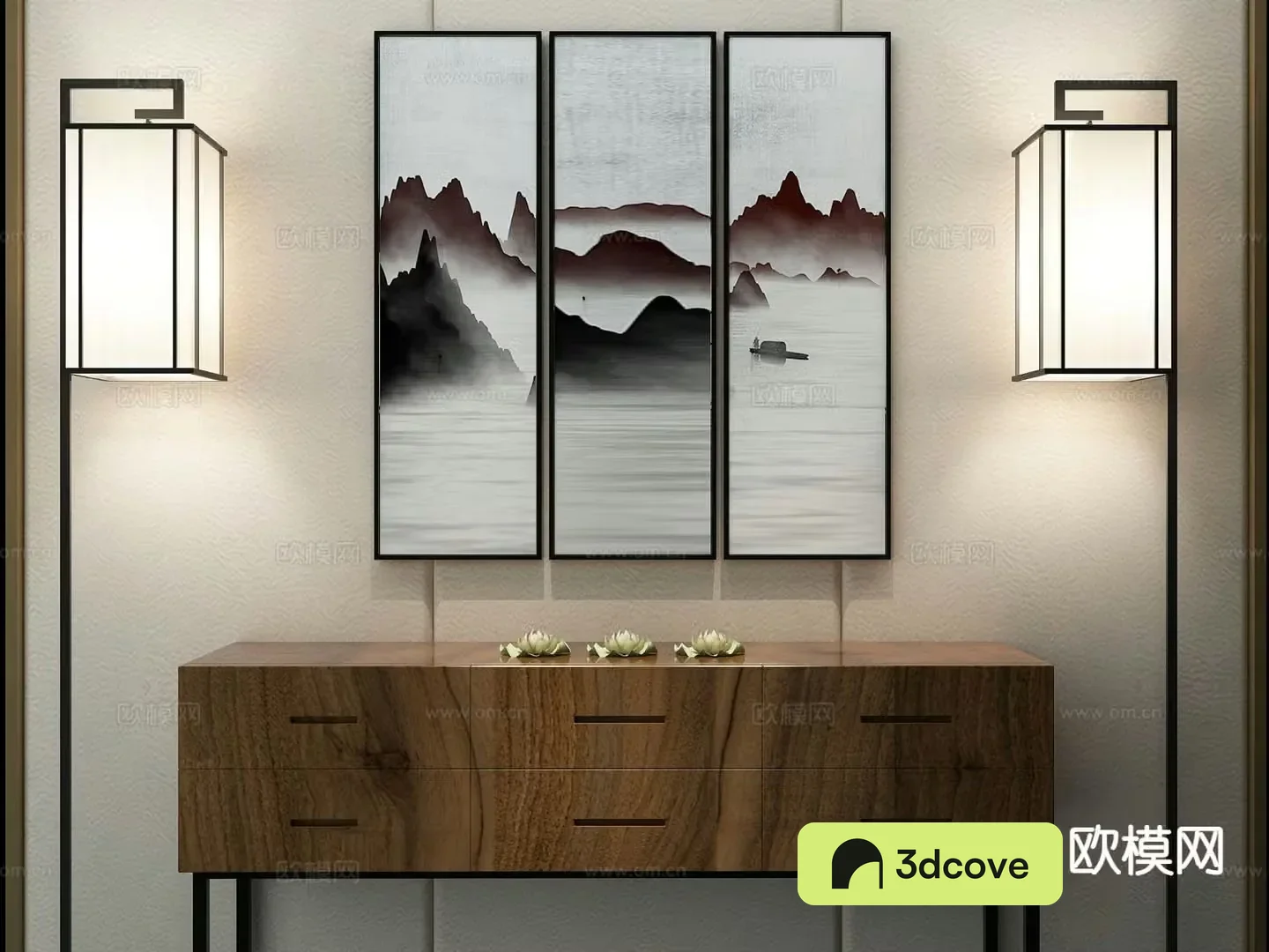 New Chinese style decorative painting landscape painting hanging painting