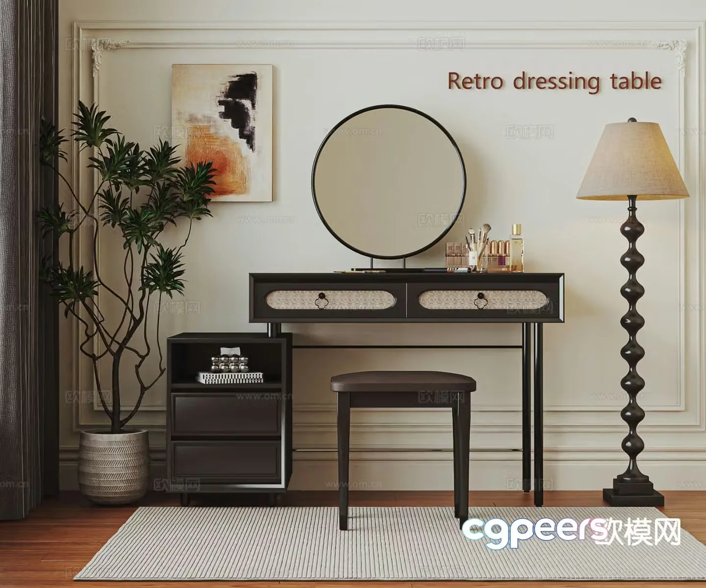 French dressing table 3d model