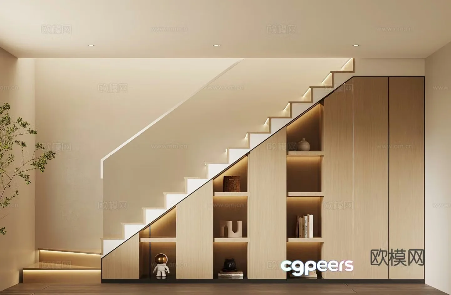 Modern stairwell 3d model