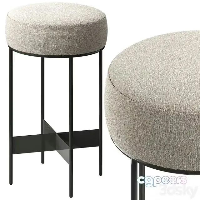 3ds Max Free – Meyer Dark Pewter Metal Counter Stool