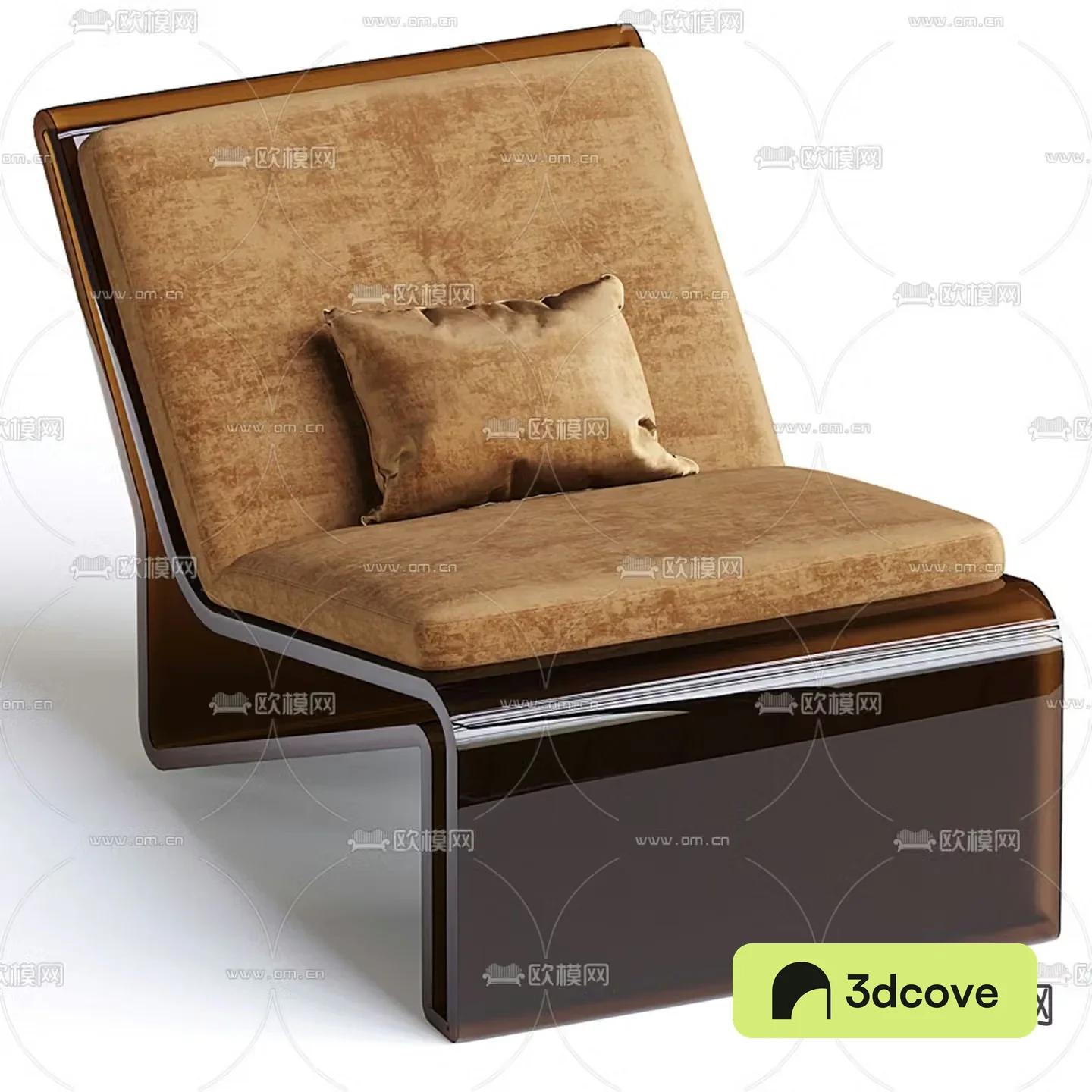 Italian Poliform transparent lounge chair