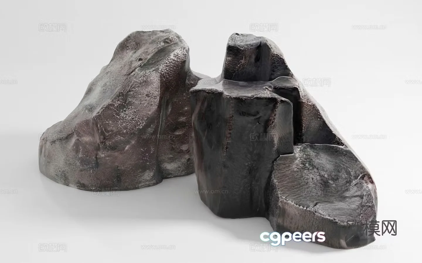 Strange stones shape stones stones outdoor landscape city park beautiful decoration game 3d model