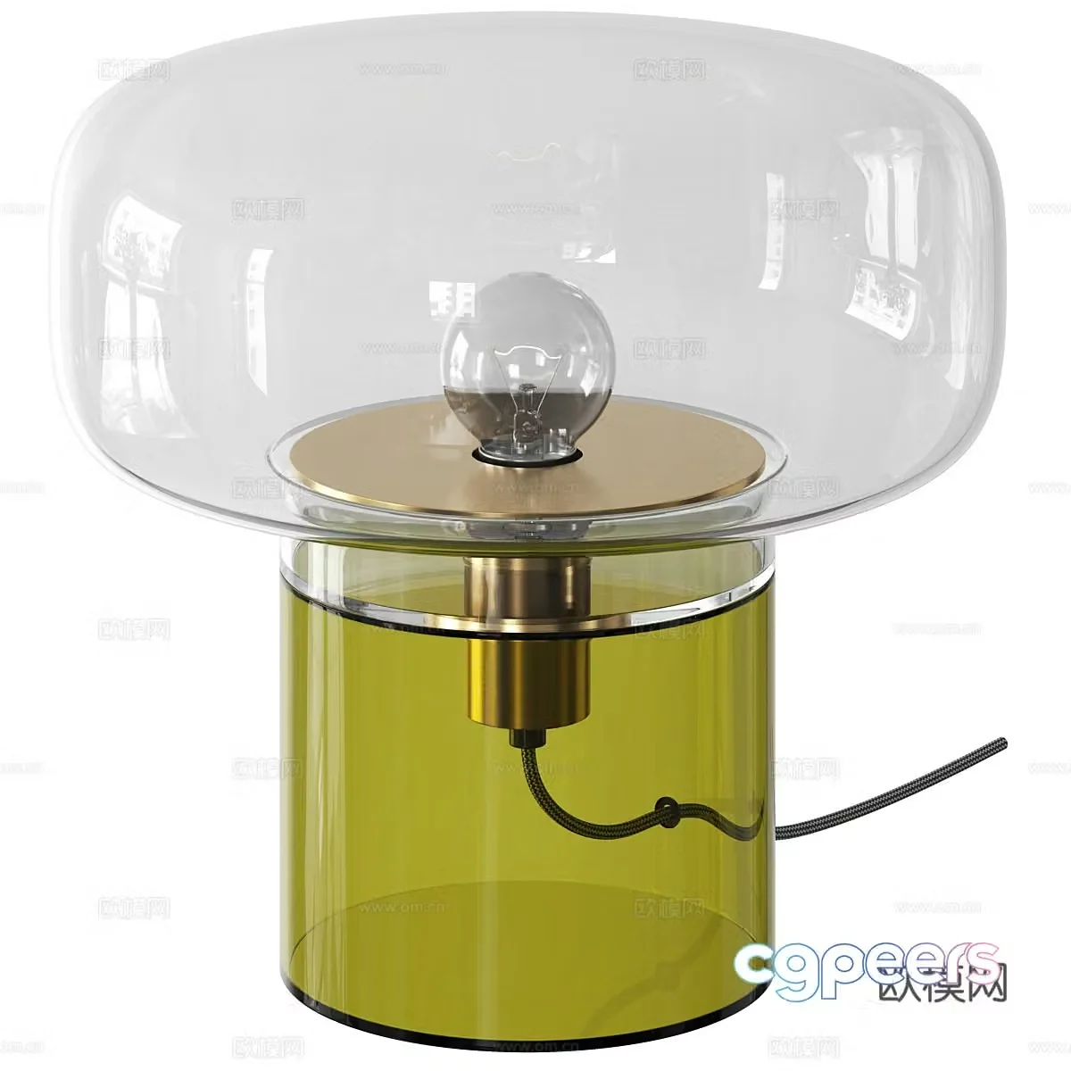 Modern Italian minimalist glass table lamp 3d model