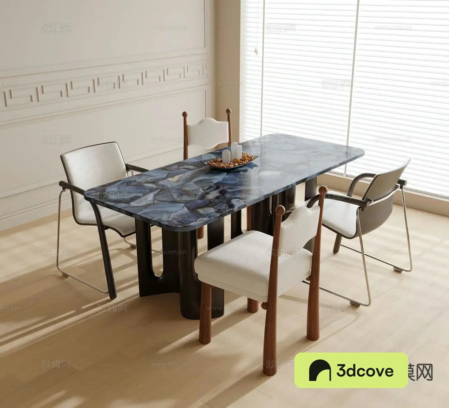 Medieval style dining table and chairs
