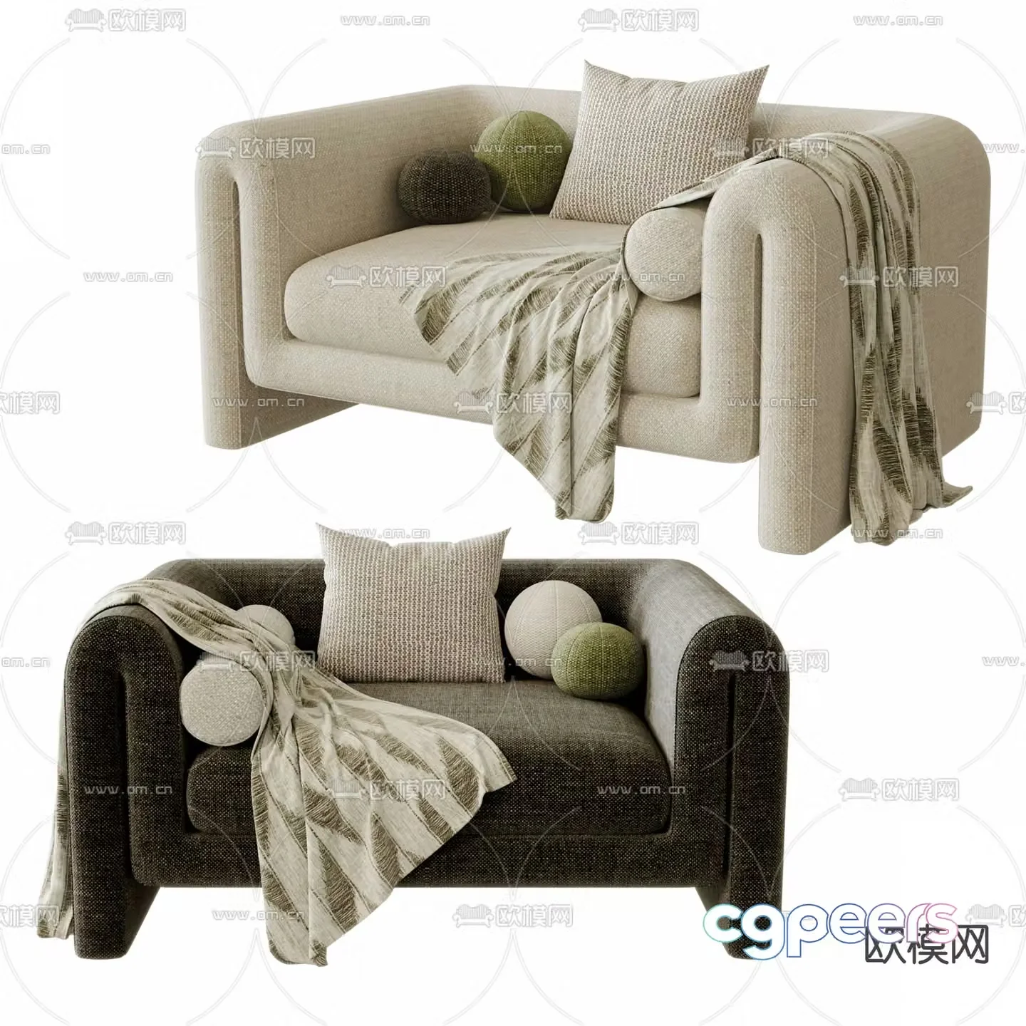 Single sofa sofa chair 3d model