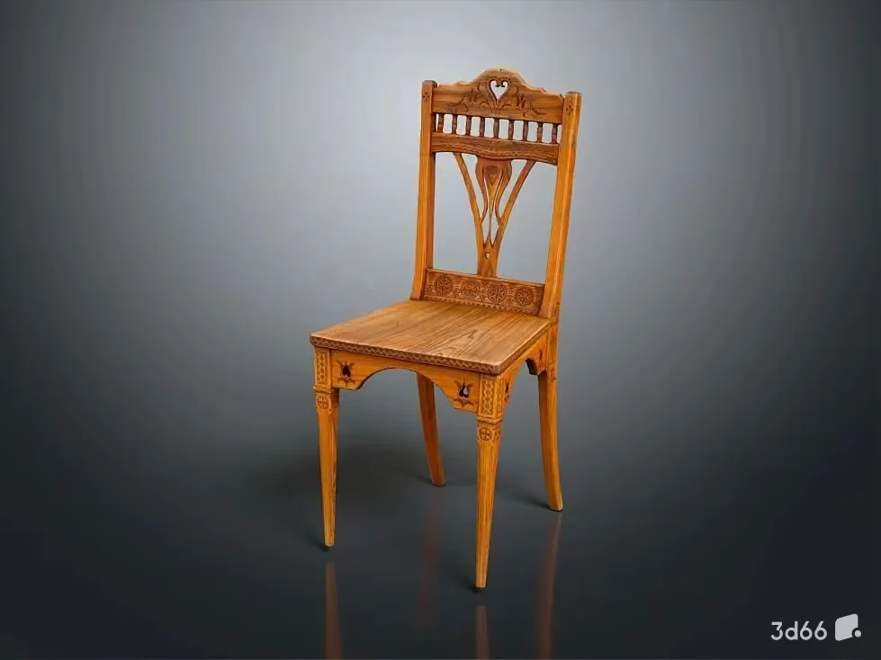 Wooden Chair 3D Model – 23371 – VRAY Render