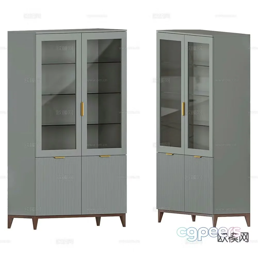 Mister bookcase display cabinet 3d model