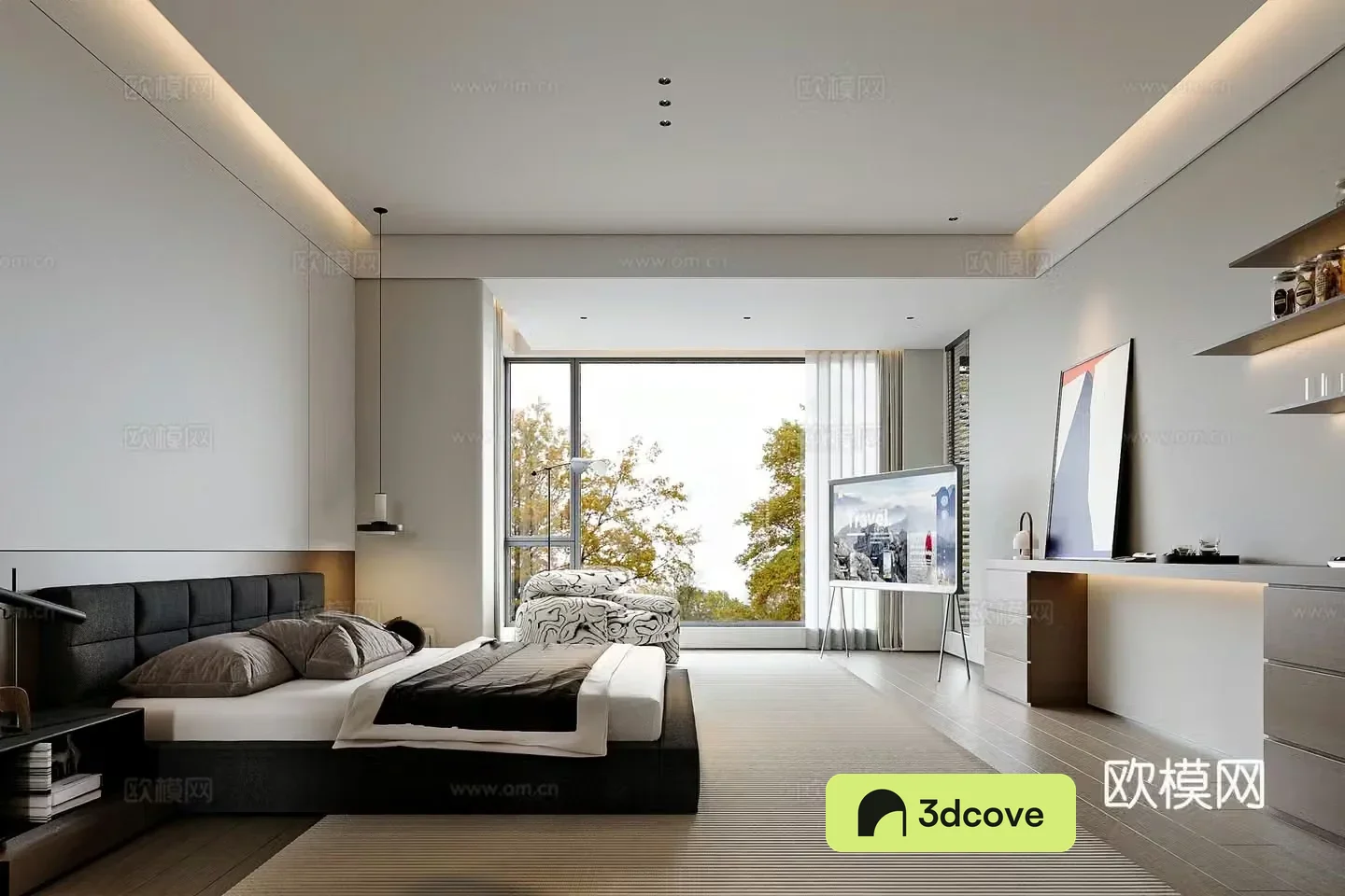 Modern style home bedroom