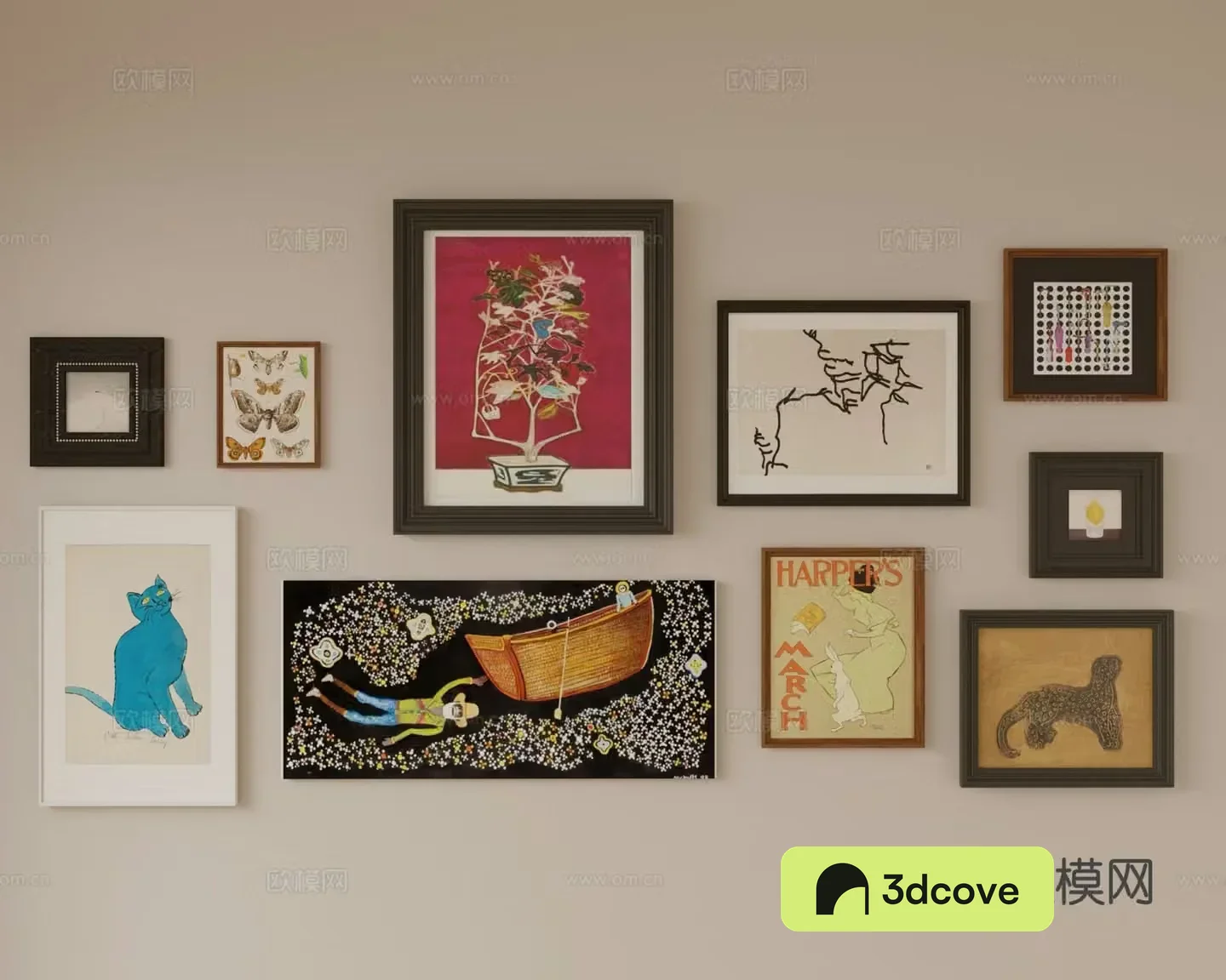 Medieval style hanging painting combination painting decorative painting
