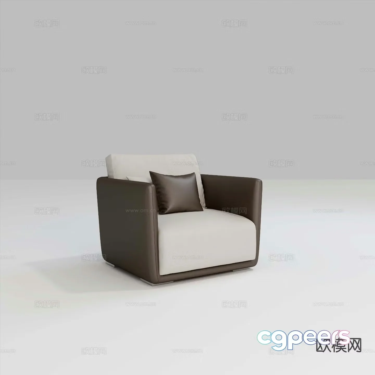 Italian single sofa 3d model