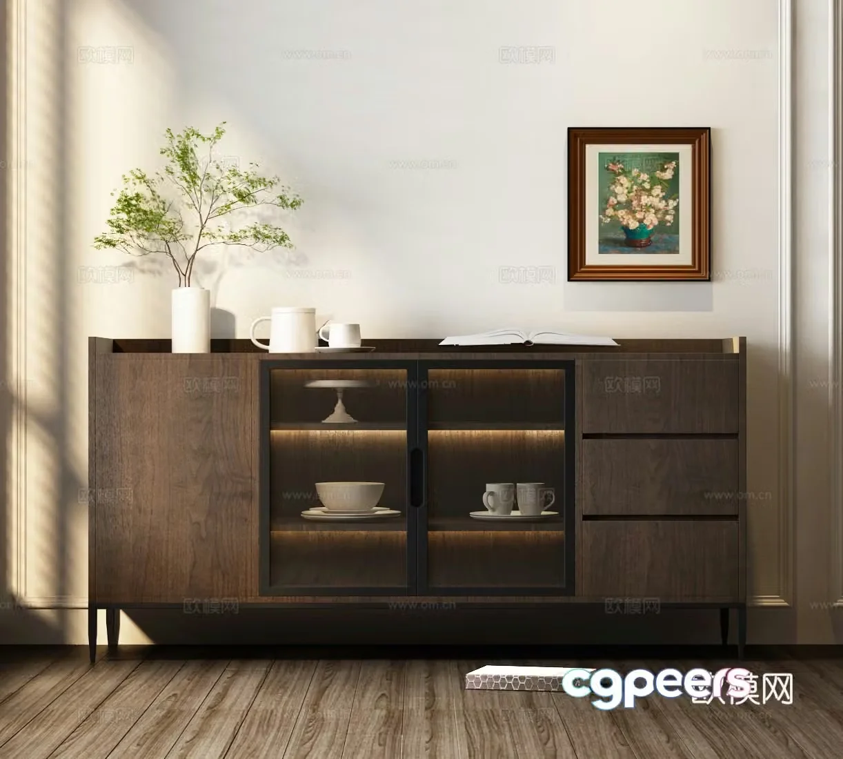 Modern side cabinet Italian side cabinet Modern side cabinet 3D model
