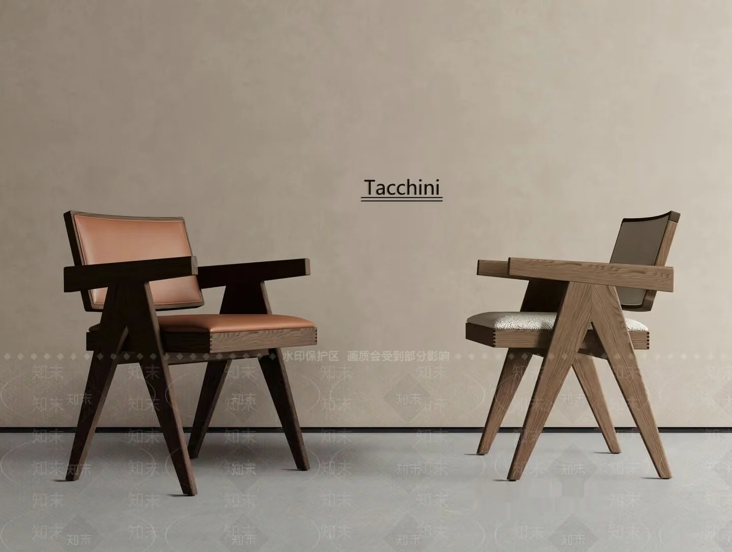 Wooden Office Chairs 3D Model – 5168 – VRAY Render