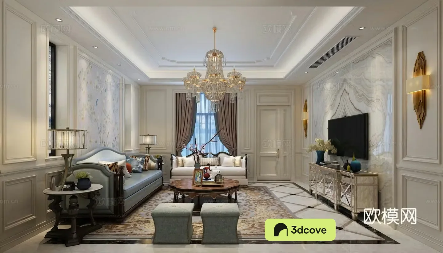 European classical living room chandeliers wall light