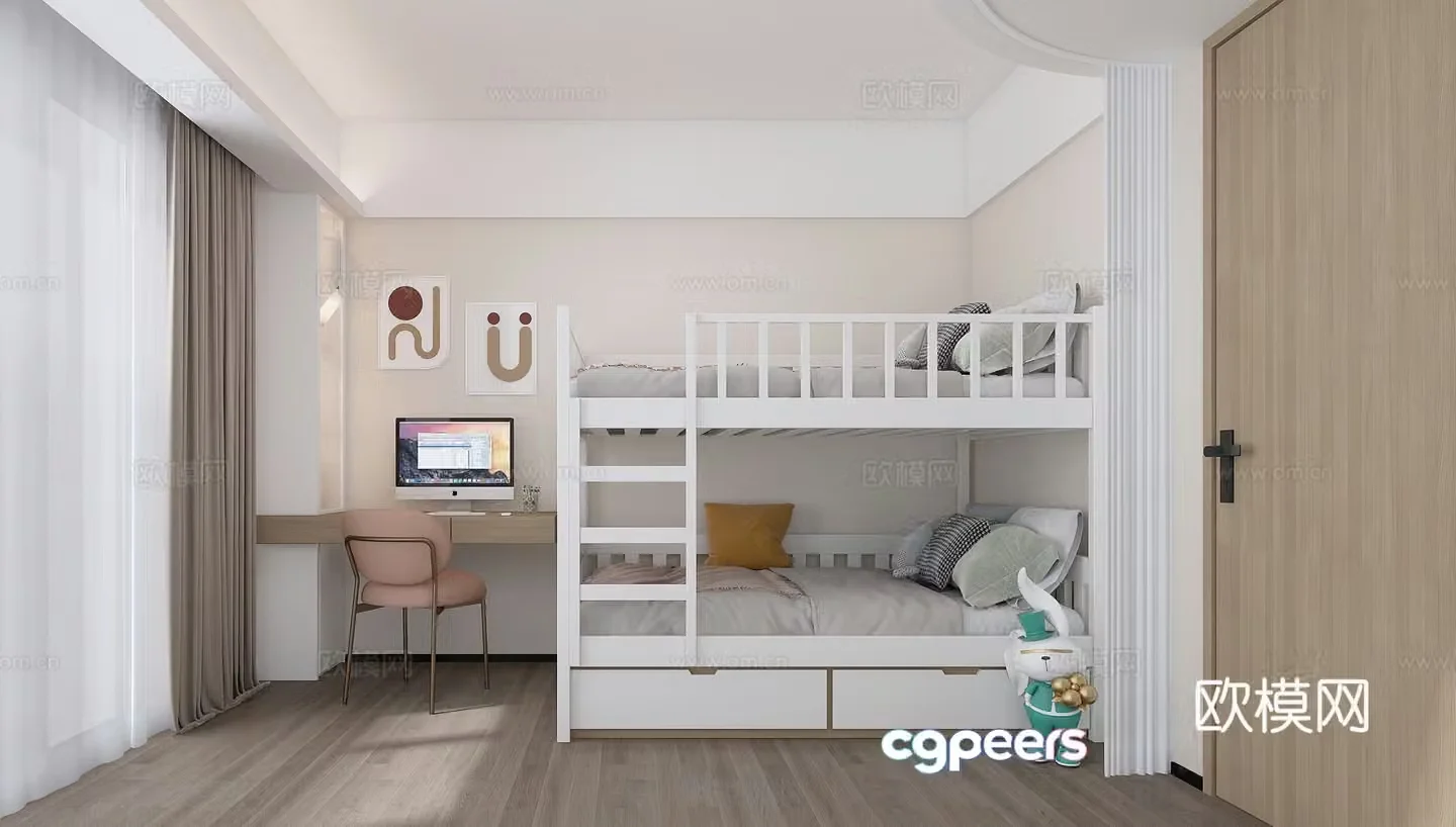 Modern children’s room 3d model