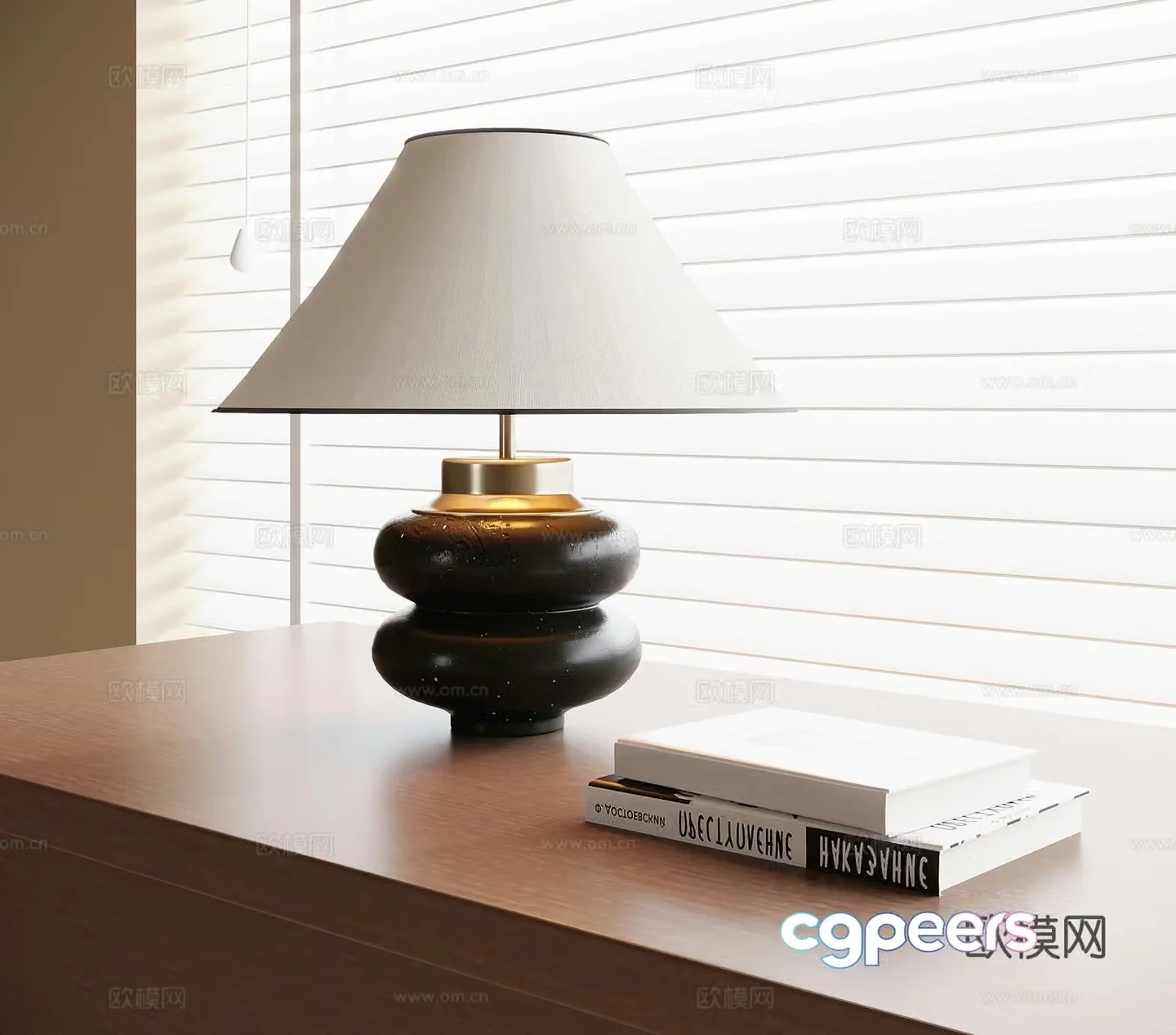 French table lamp 3d model