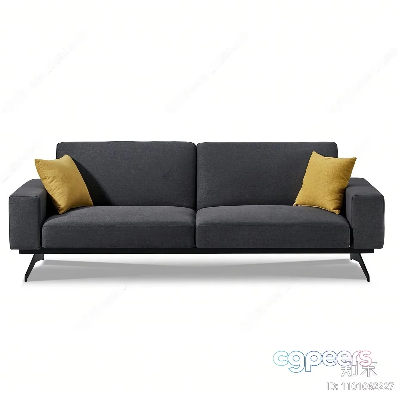 Modern Grey Sofa 3D Model – 1288 – VRAY Render