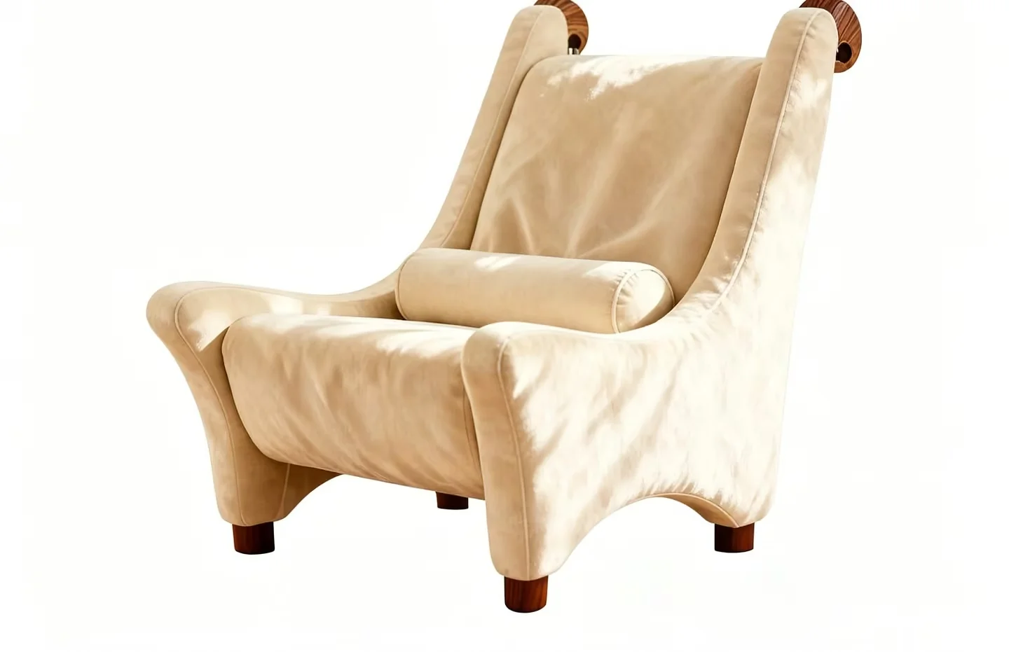 Beige Velvet Chair 3D Model – 22640 – VRAY Render