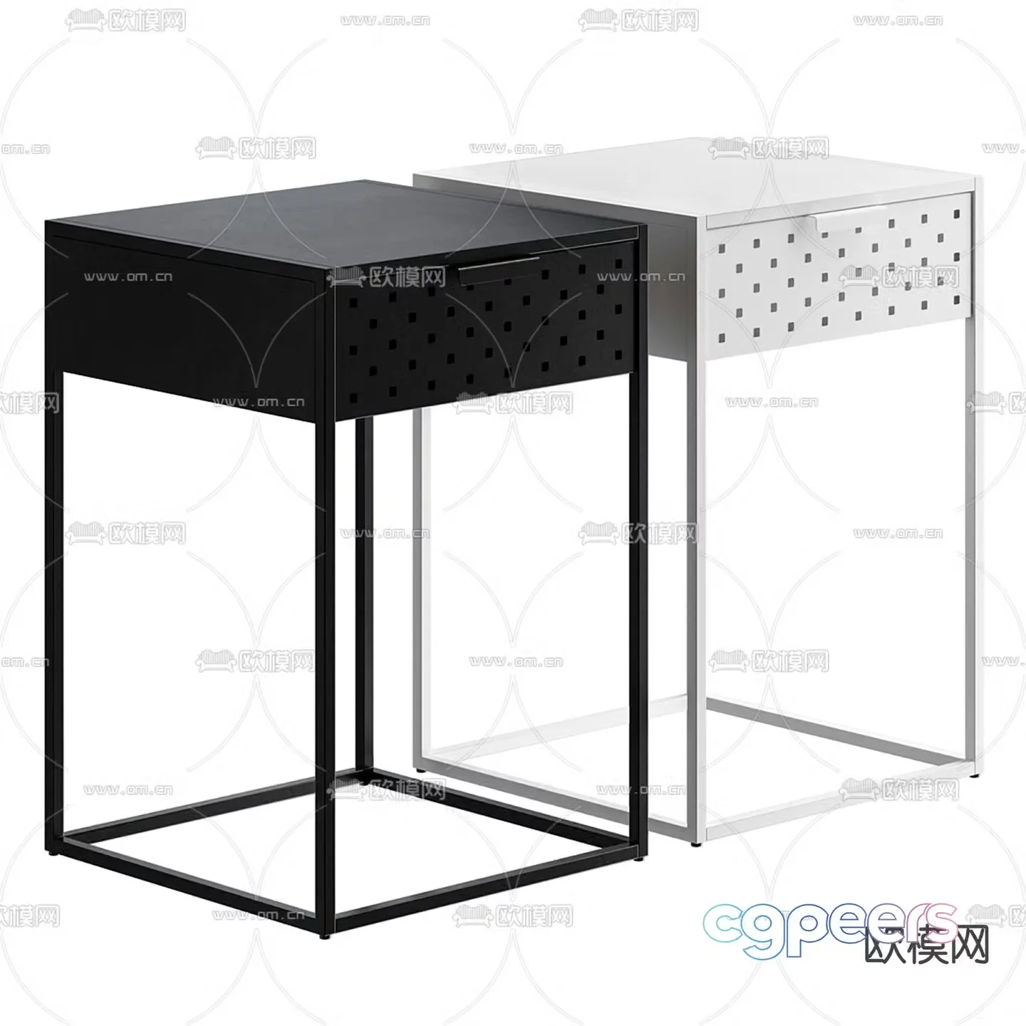 Minimalist bedside table 3d model