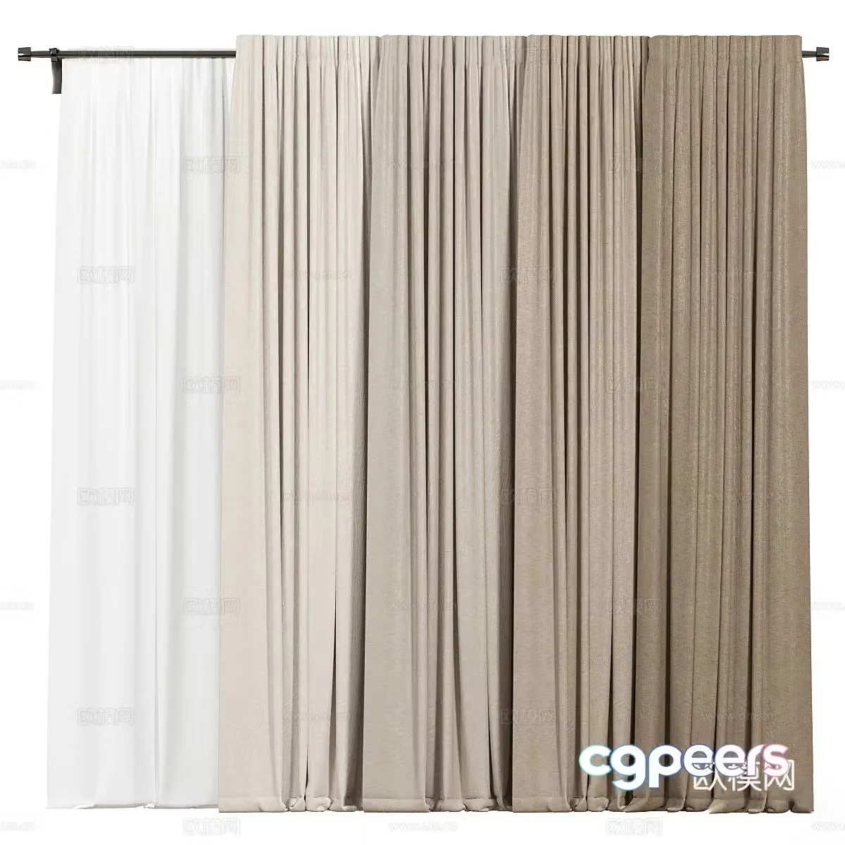 Curtain 3d model