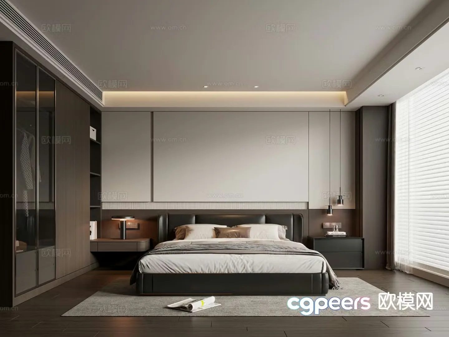 Italian style bedroom master bedroom 3d model