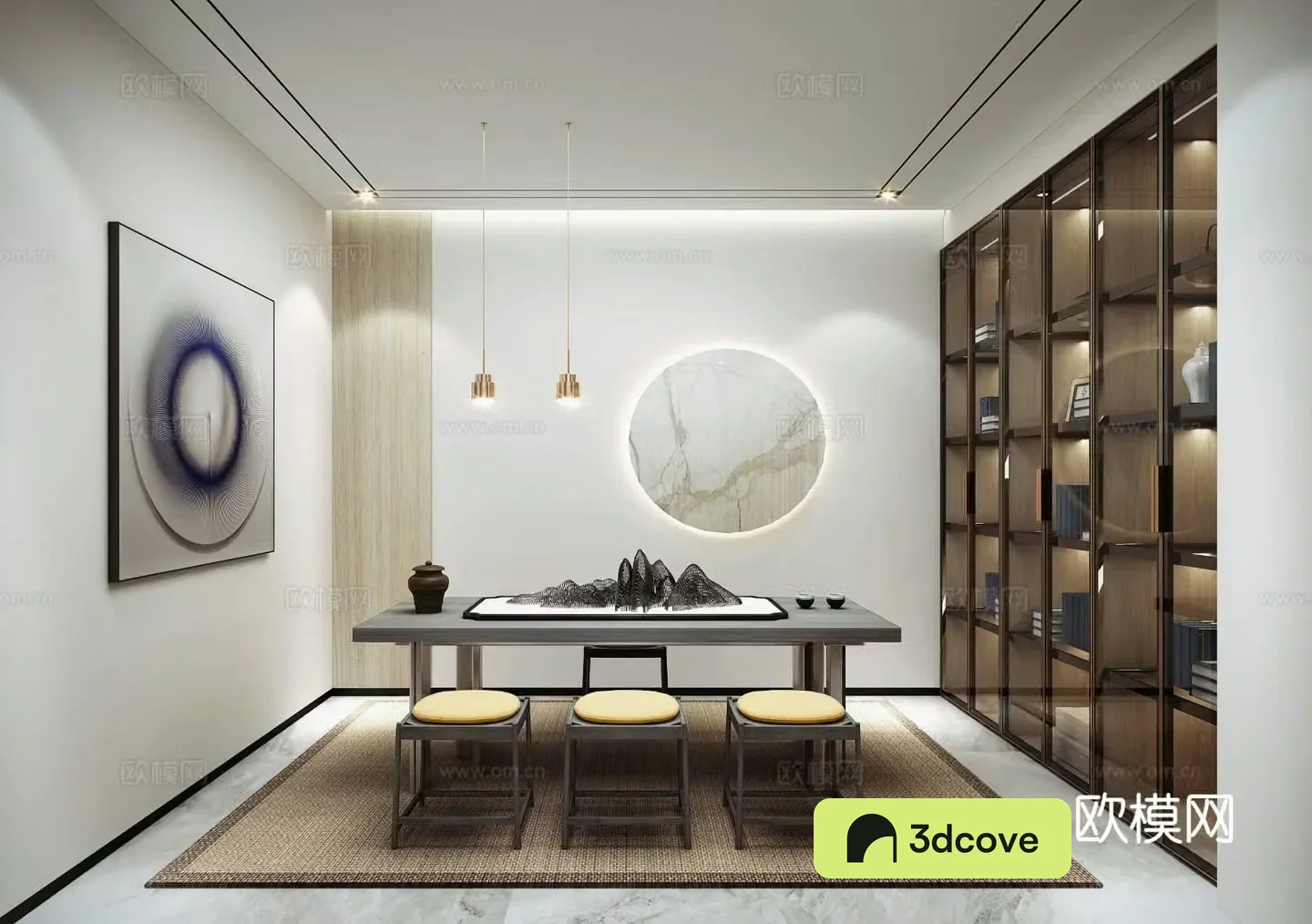 Modern minimalist tea room