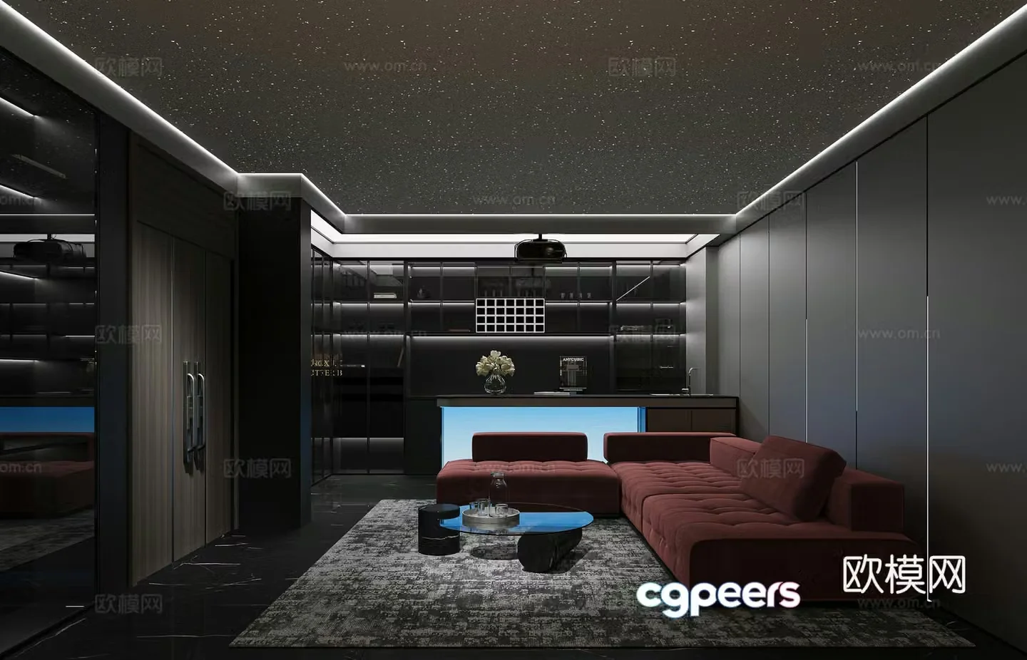 Modern KTV box 3D model