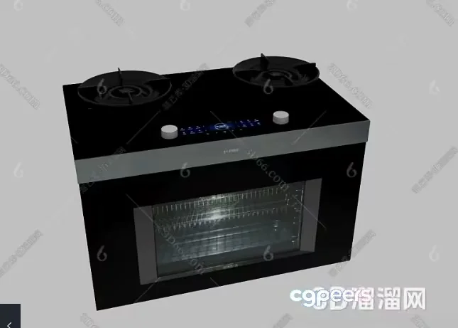 A 3D Model Of An Oven 3D Model – 15364 – VRAY Render