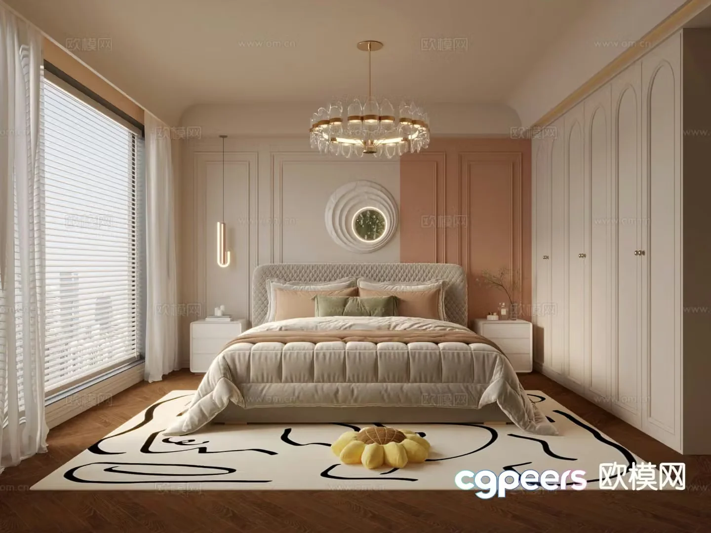 French bedroom master bedroom 3d model