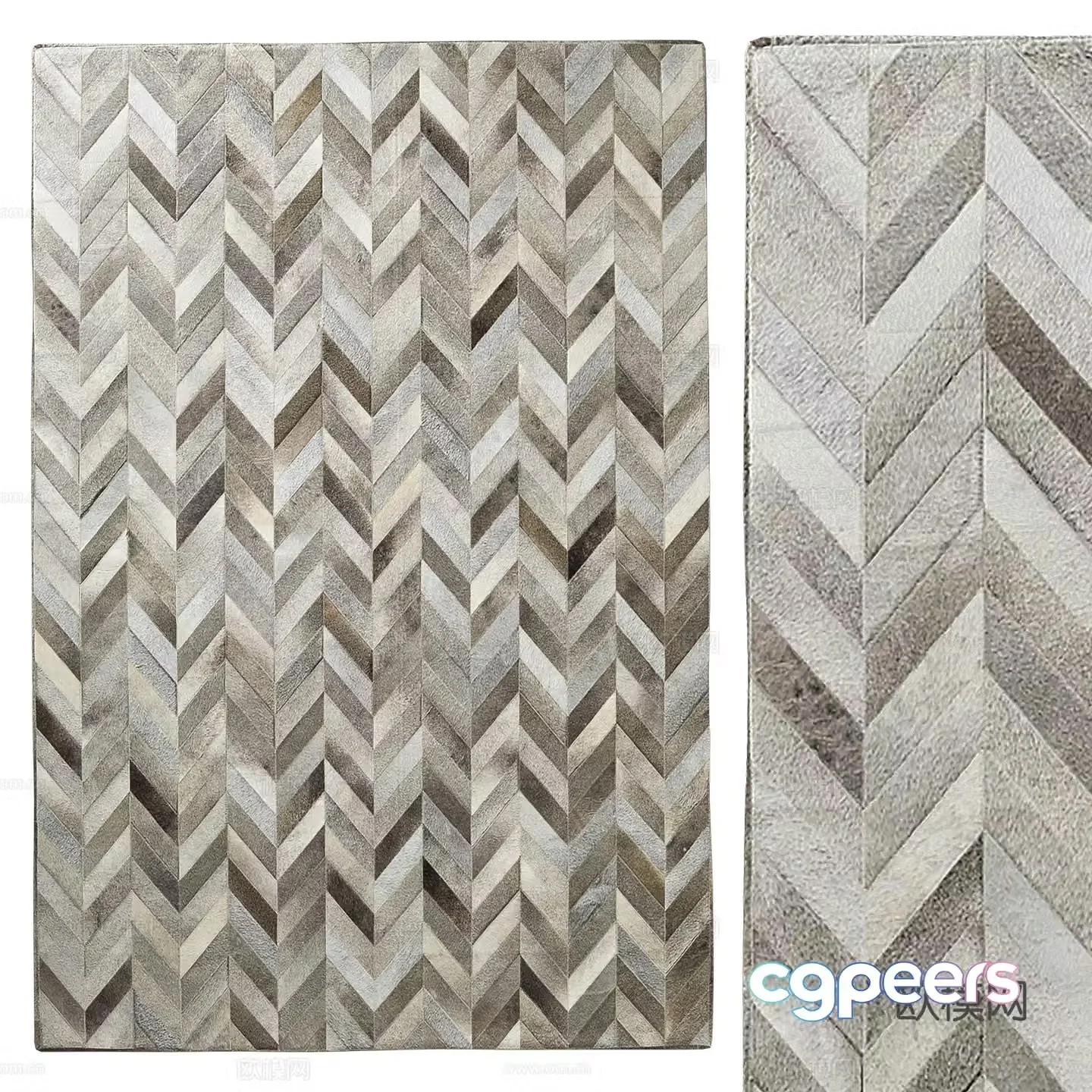 Modern Nordic art carpet 3d model