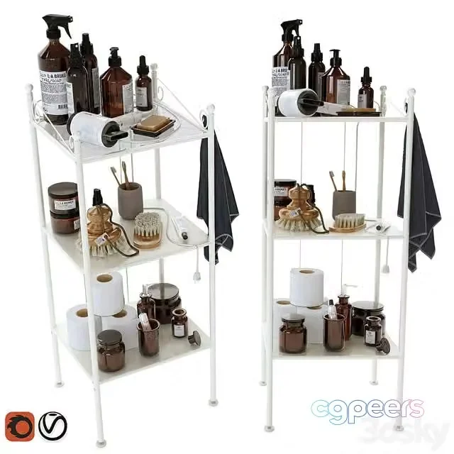 3ds Max Free – Decorative set for bathroom (Ikea)