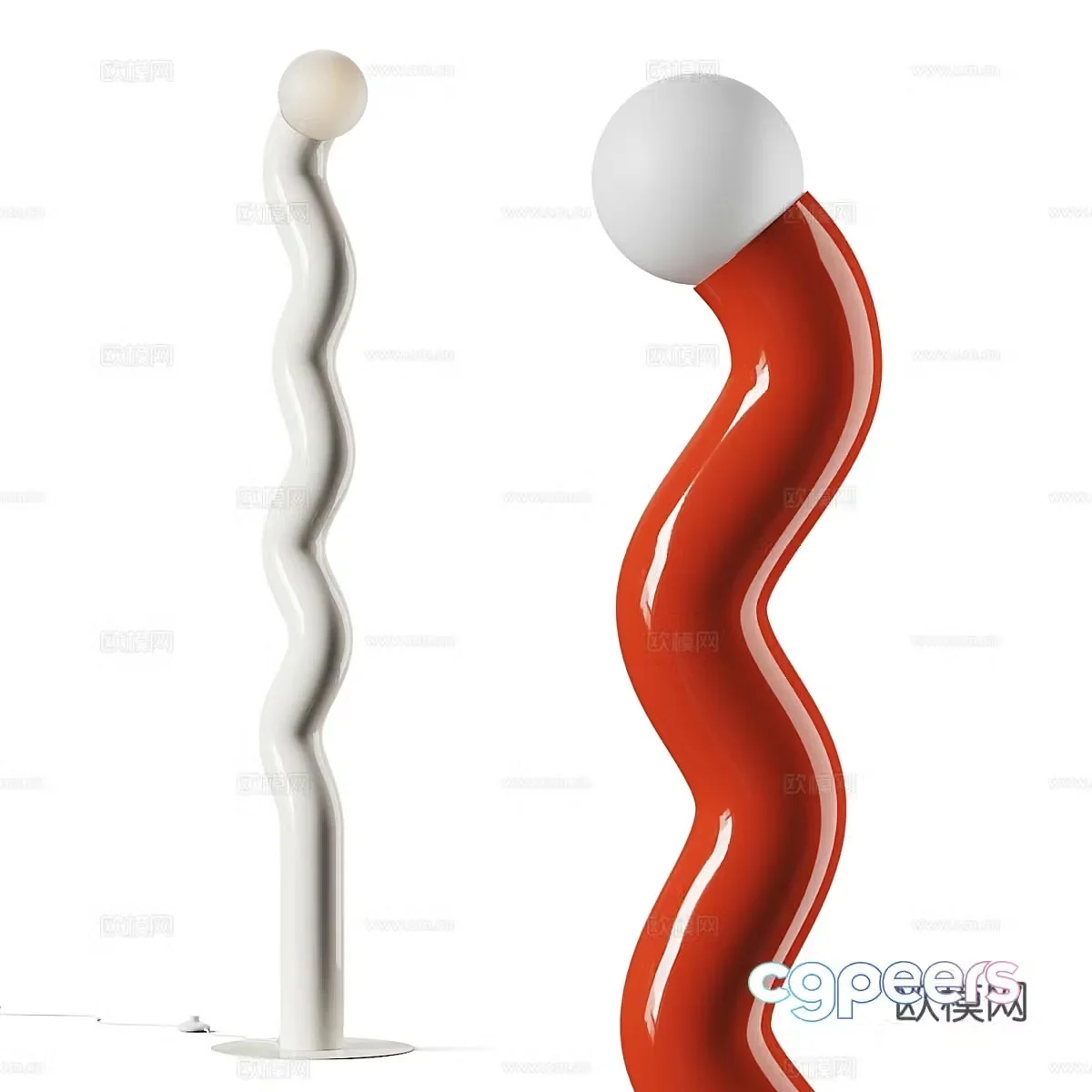Modern floor lamp 3d model